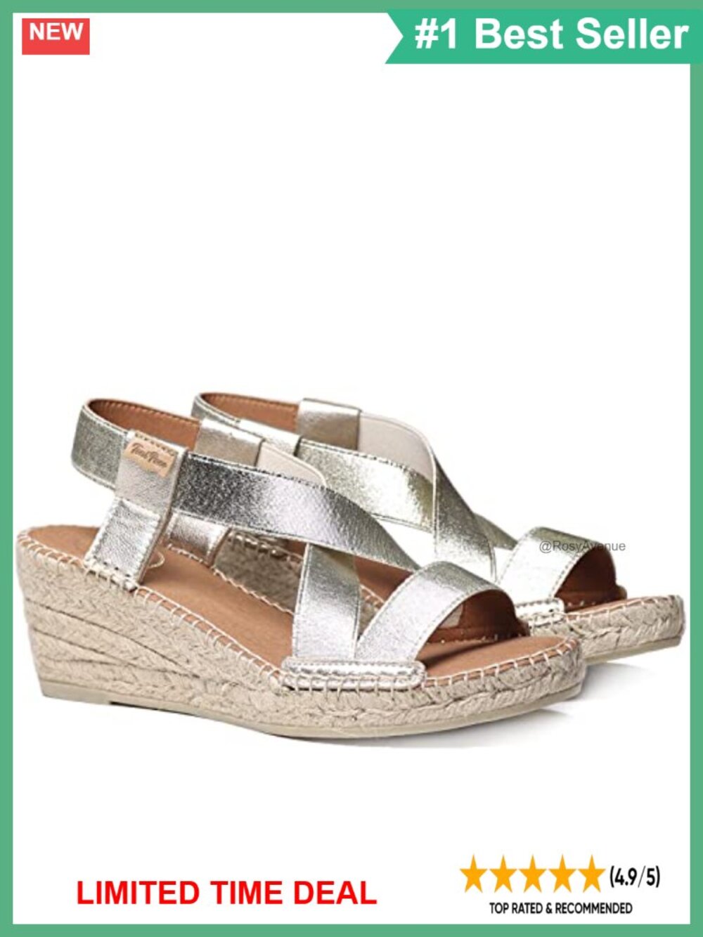 Handcrafted Espadrille Wedge Sandals Slingback Cushioned Closed Toe Jute Sole